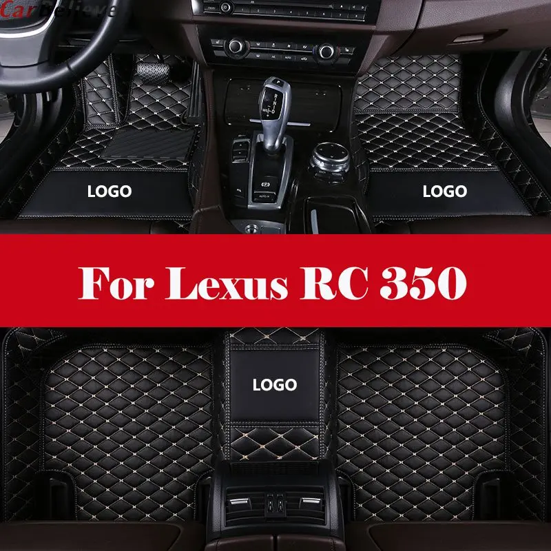 

Custom 3d Leather car floor mats car styling accessories leather Car Floor Mats Waterproof Mat+LOGO For Lexus RC 350