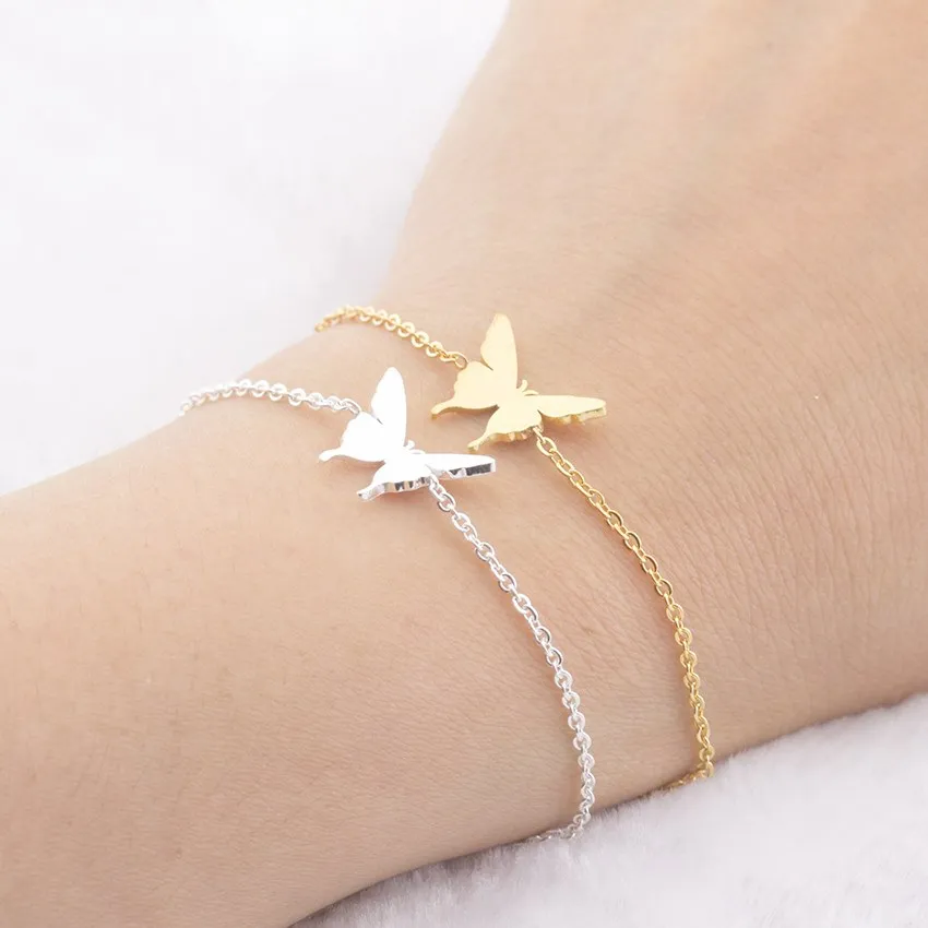 Lovely Butterfly Charm Bracelet for Kids Women Friendship Best Friend
