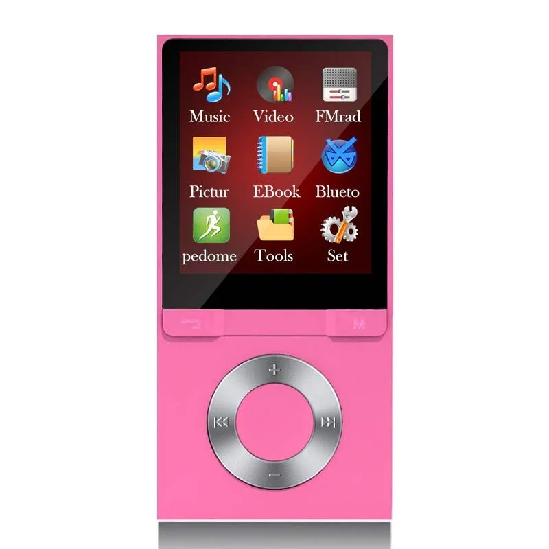 Pink FX-K35 портативный MP3 музыкальный плеер 8G Bluetooth 4,2 Hifi с радио FM Запись шагомер Поддержка 32 Гб SD TF карта 1," mp3-плеер - Цвет: Pink