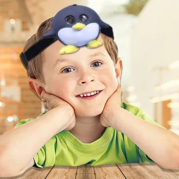 

Novelty Child's LED Headlamp Children Penguin Cartoon Animal Flash LEDs Head Light Kid Gift For Outdoor Entertainment Activities