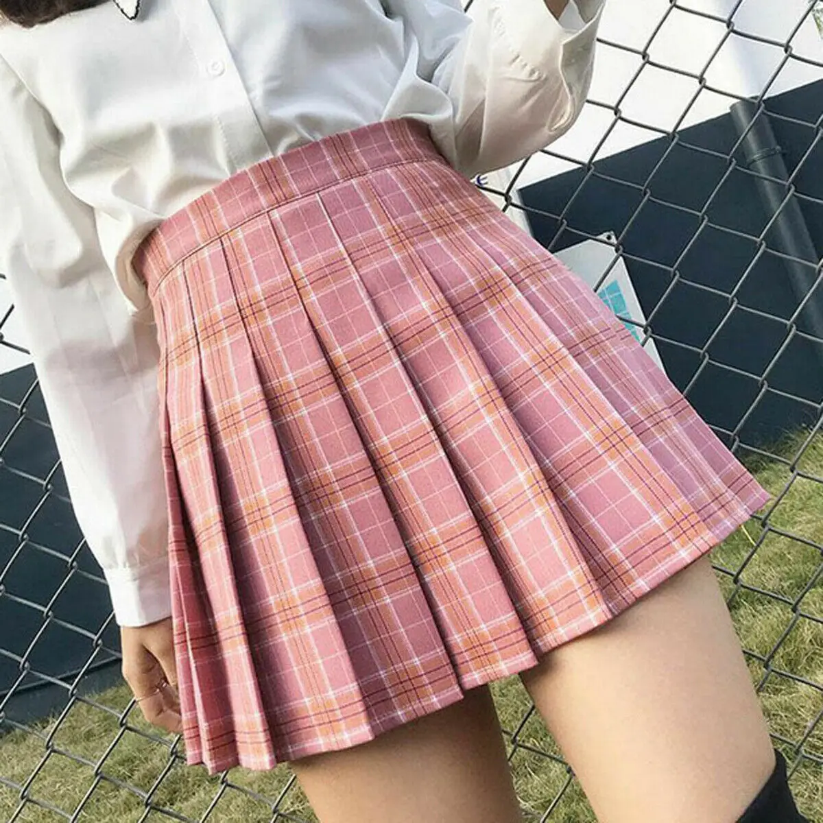 Женская Сексуальная Мини теннисная юбка с высокой талией, плиссированная повседневная одежда, клетчатая короткая юбка на молнии сбоку для студентов
