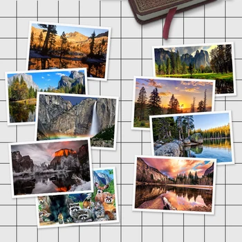 

America Yosemite National Park Travel Wish Business Postcards Greeting Gift Birthday Party Invitation Postcard Set 30pcs Decor