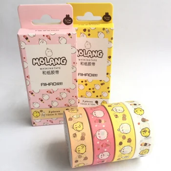 

2Pcs/pack Creative Cute Pet Rabbit Paper Tape Adhesive Tape DIY Scrapbooking Sticker Labe Masking Tape Random Color