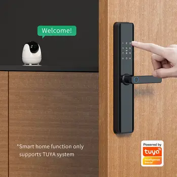Tuya App Wifi 스마트 도어 잠금 생체 인식 지문 잠금 디지털 키리스 TTLock 블루투스 스마트 잠금 홈 호텔 아파트