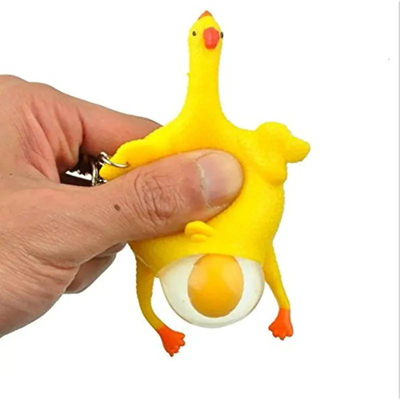 3 пачки сжать цыпленка укладка Яйцо Брелок, снятие стресса Vent Tricky Toys кляп подарок от lanlan