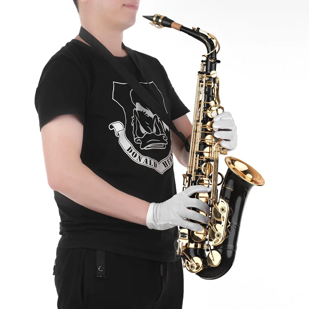 Мусдамский инструмент по дереву Eb Alto Sax латунный лакированный золотой ключ 82Z с