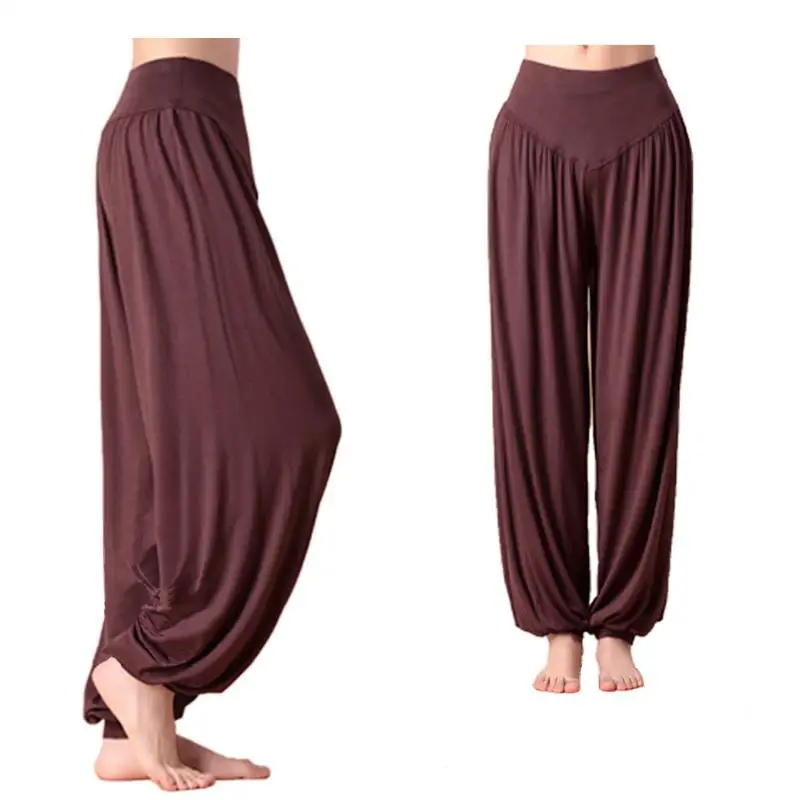Женские удобные шаровары свободные длинные штаны танец живота Boho широкие брюки - Цвет: 14