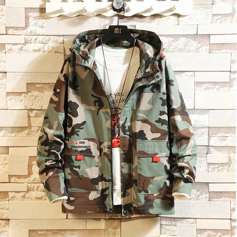 

Bomber Jackets Men 2020 Streetwear Windbreaker Korean Casual Camouflage Autumn Spring Baseball Jackets