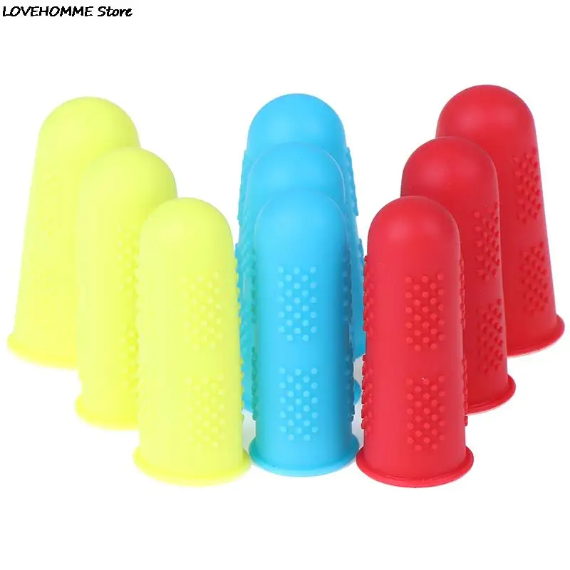 3pcs/set Silicone Finger Protector Sleeve Cover Anti-cut Heat Resistant Anti-slip Fingers Cover For Cooking Kitchen Tools