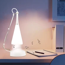 2 в 1 беспроводной BT динамик сенсорный датчик светодиодный настольный светильник USB Перезаряжаемый Настольный светильник для домашнего кабинета