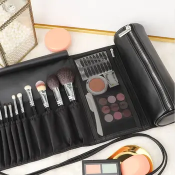 

Women Makeup Brush Rolling Case Lady Multifunctional Cosmetic Pouch Travel Casual Storage Organizer