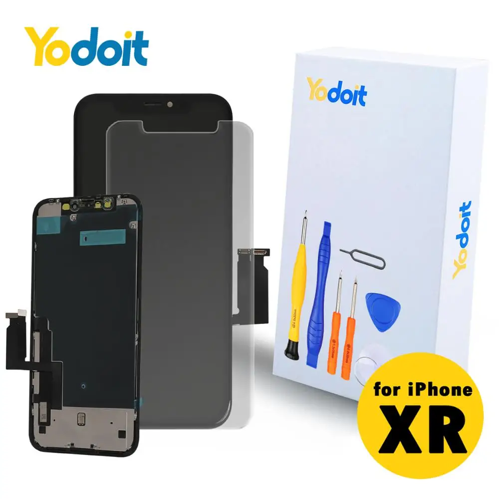 

Yodoit for iPhone XR LCD Screen Replacement Touch Digitizer Screen Assembly Completed Camera Holder Waterproof adhesive+Tools