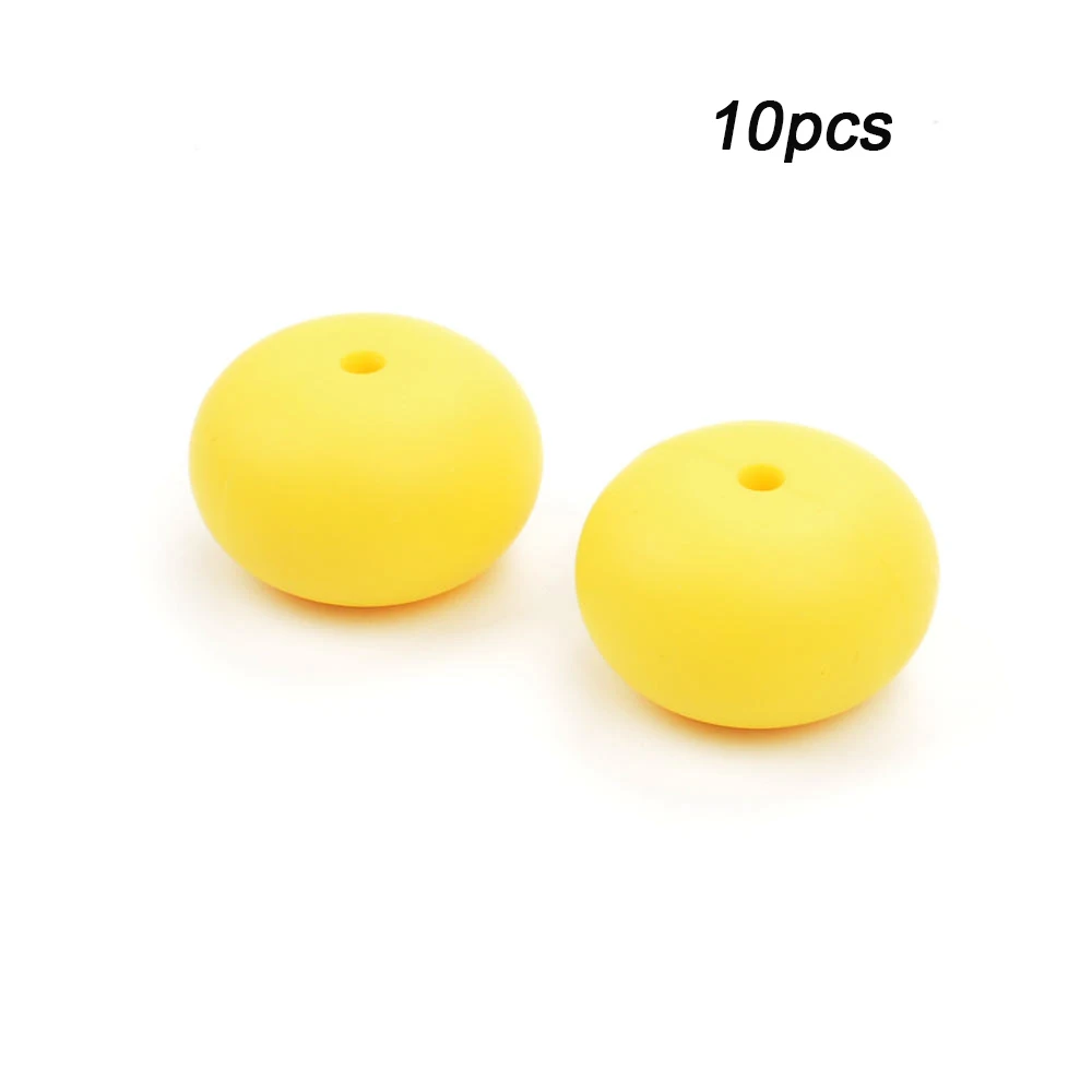Yellow LOFCA 10 шт. Abacus Силиконовые Прорезыватели для зубов бусины еда без бисфенола-а ранг бисера ожерелье силикон жевательные бусины для ребенка силиконовые прорезыватели - Цвет: Yellow