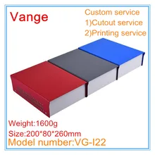 1 шт./лот настольная Электроника шасси Чехлы корпус 200*80*260 мм железный ящик корпус diy аппарат для электрическая печатная плата дизайн