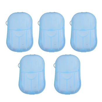 

100pcs Disposable Soap Paper Clean Scented Slice Foaming Box Mini Paper Soap Scented Sheets Foaming Soap Case Paper