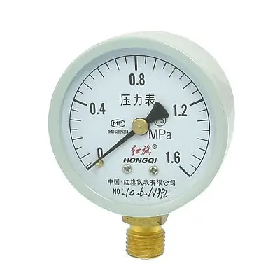 

Horizontal Mount 3/8" NPT Thread Water Air Pressure Gauge 0-1.6 MPa