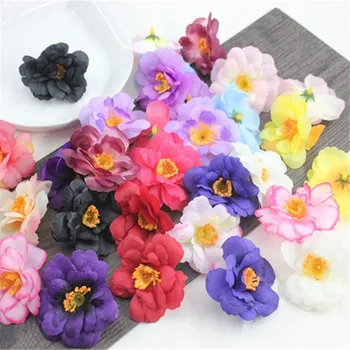 

Dia.5.8cm/2.28" Fake Rose Flower Head 100Pcs Simulation Roses for DIY Wedding Bridal Hairpin Headdress Accessories Home Supplies