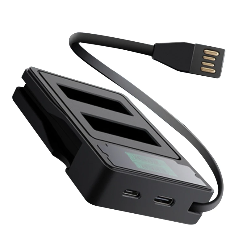 

LCD Display 2 Channel USB Camera Battery Charger Power for -GoPro HERO 9 Black WXTB