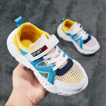 

Childrens Sandals 2020 New Medium and Large Childrens Mesh Breathable Mesh Shoes Fashion Soft Boys Leisure Beach Shoes