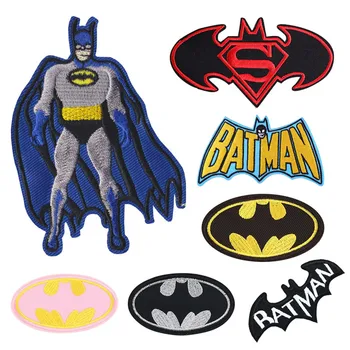 

New Batman Heros Embroidered Patch high quality Iron on Clothes Patches For Clothing DIY Badges Stickers Appliques wholesale