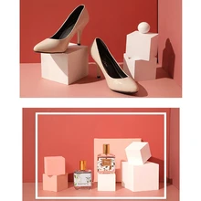 

Pink Color Series Photo Photography Backdrop Props For Shoes Cosmetics Jewelry Bottle