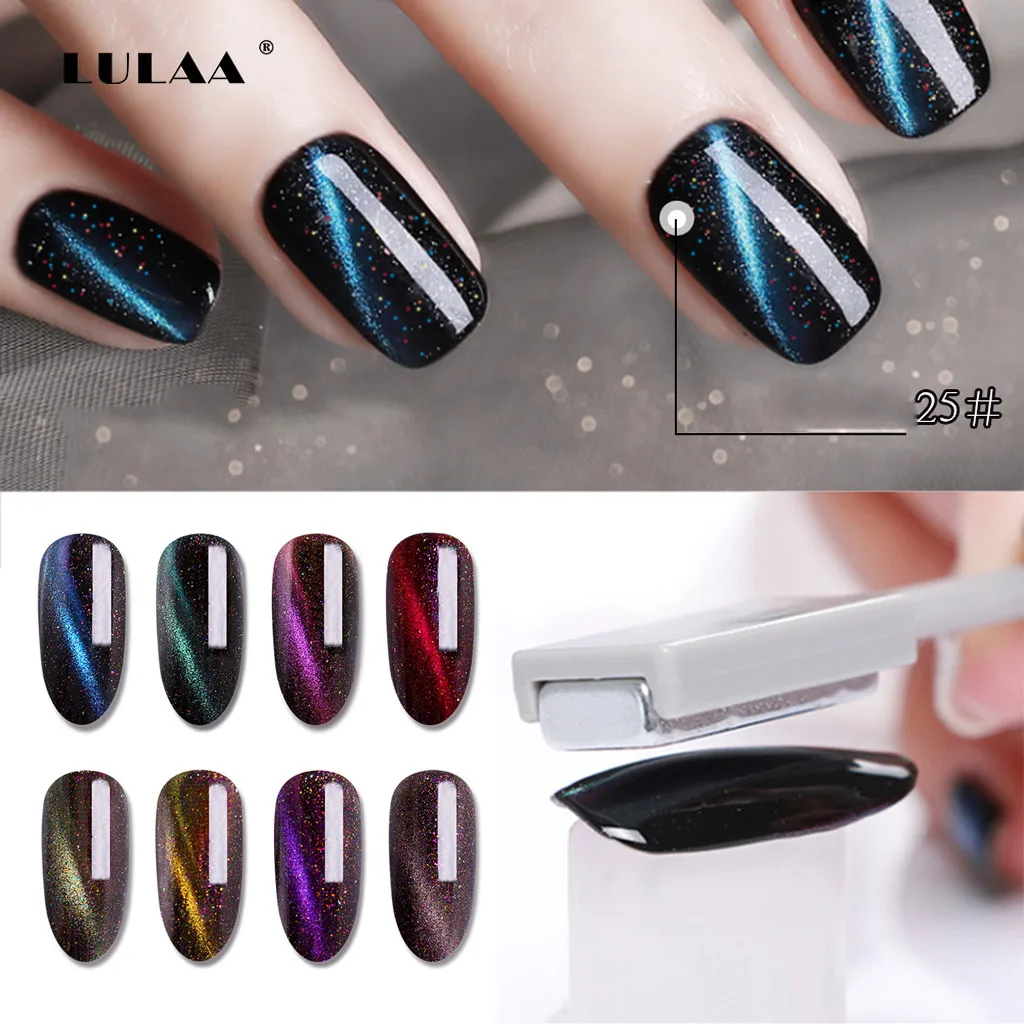 3D Хамелеон тепловой УФ-гель лак 8 мл волшебный Звездный кошачий глаз лак для ногтей Магнитный голографический УФ отмачиваемый гель лак# V