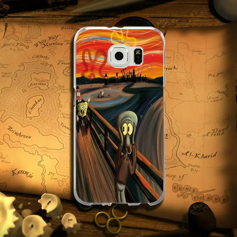 Image 2 Spongebob квадраты арт для samsung Galaxy Note 2 3 5 8 9 S2 S3 S5 Mini S6 S7 S8 S9 S10 Edge Plus Lite Shell мягкие чехлы для телефонов - Цвет: Image 2
