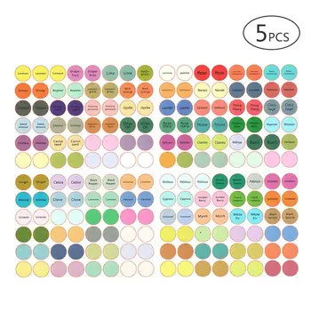 

5 Sheet 2019 New Hot Sale Label Round Label Sticker Glue Bottle Cute Heigh Quality Convenient Decal Label Essential Oil Bottle