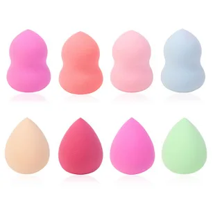 Lameila Multi-Purpose Wet And Dry Puff Circle Frayed Edge Puff Rhombus Sponge Puff for Makeup 8-Piece