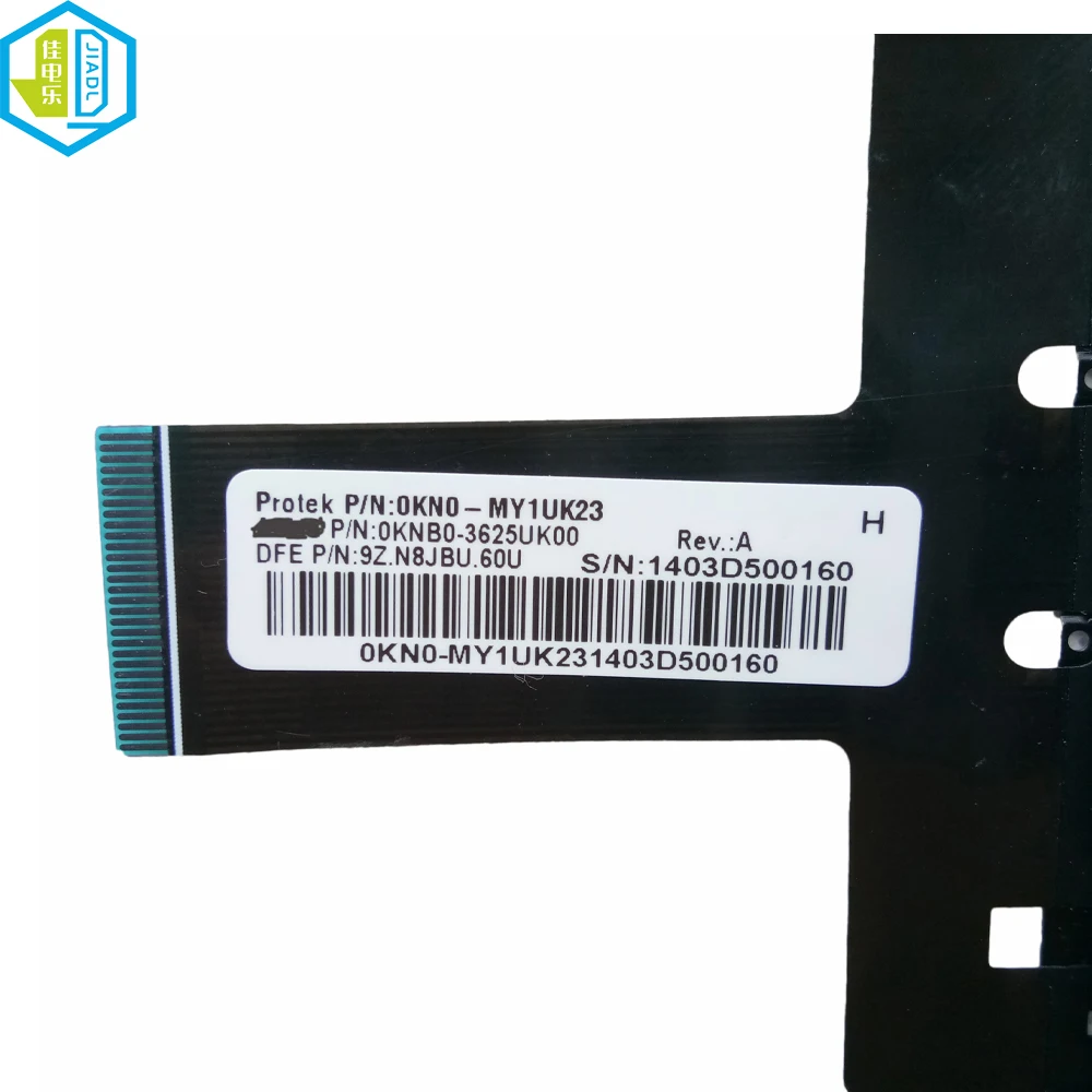 Teclado para Notebook Asus Zenbook Reino Unido gb Ux32 Ux32a Ux32la Ux32ln Ux32v Ux32vd Teclados de Substituição 0knb03625uk00 9z.n8jbu.60u - Imagem 6
