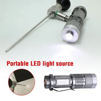 

4W Portable Handheld LED Cold Light Source 400lm Metal Fit For Endoscope
