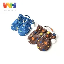 Детские зимние перчатки из Южной Кореи с изображением флайбота, лунного света, флисовые утолщенные зимние теплые Висячие рукавицы для мальчиков