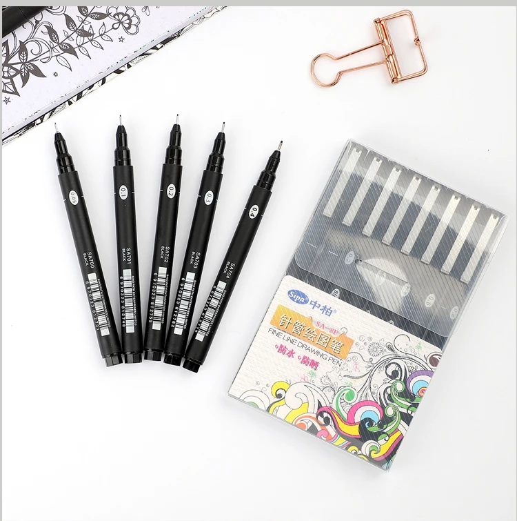 JIANWU 8pcs or 10pcs/set Professional graphic pen marker pen Art Hand drawn pen bullet journal pen painting School supplies