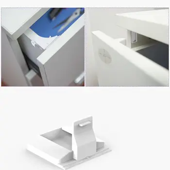 

Kids Safety Lock 4 Locks 1 Key Invisible Magnetic Locker Baby Protection Latch