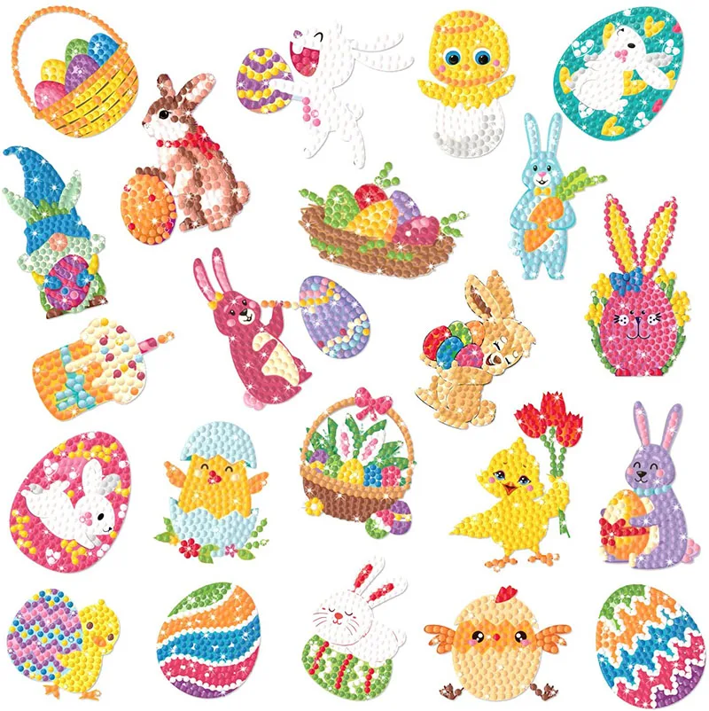 Diamond Painting Sticker Easter Diamond Painting Easter Eggs