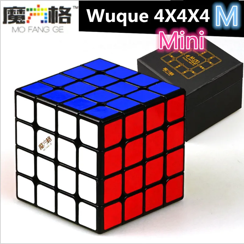QIYI WuQue Mini 4x4x4 Magic Cube Magnetic Puzzle Cube Speed Cube Stickerless 