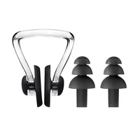 2022 Waterproof Soft Silicone Swimming Set Nose Clip Ear Plug Earplug Silica Gel Box Nose Clamp Earplug Set Swimming Equipment 1