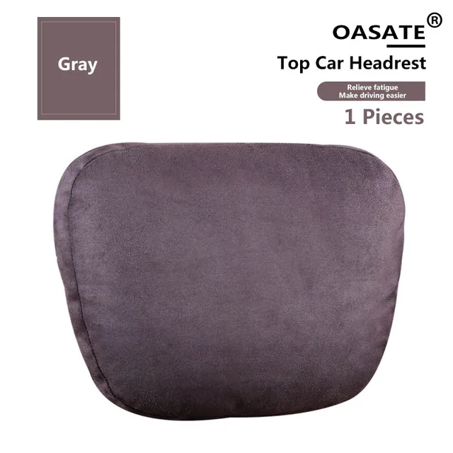 Top Quality Car Headrest Neck Support Seat / Maybach Design S Class Soft Universal Adjustable Car Neck Pillow Waist pillow 1Pcs Gray