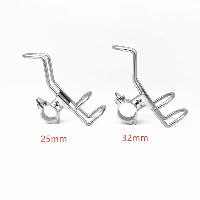 Stainless steel Rail Mounted Clamp on Rod Holder Double Wire for
