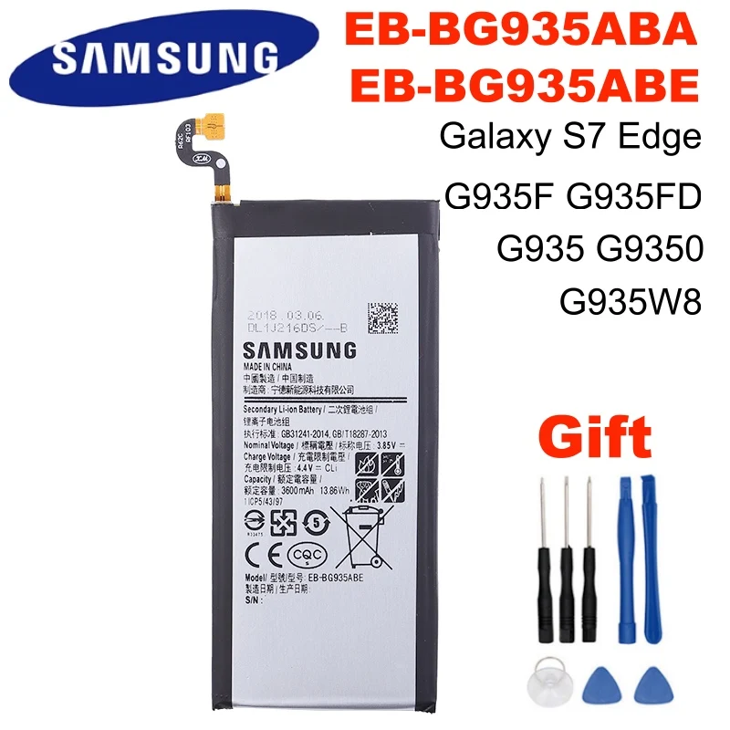EB BG935ABE BG935ABA Оригинальный аккумулятор для Samsung Galaxy S7 край G935 G9350 G935F G935FD G935W8 телефона 3600 мА ч|Аккумуляторы