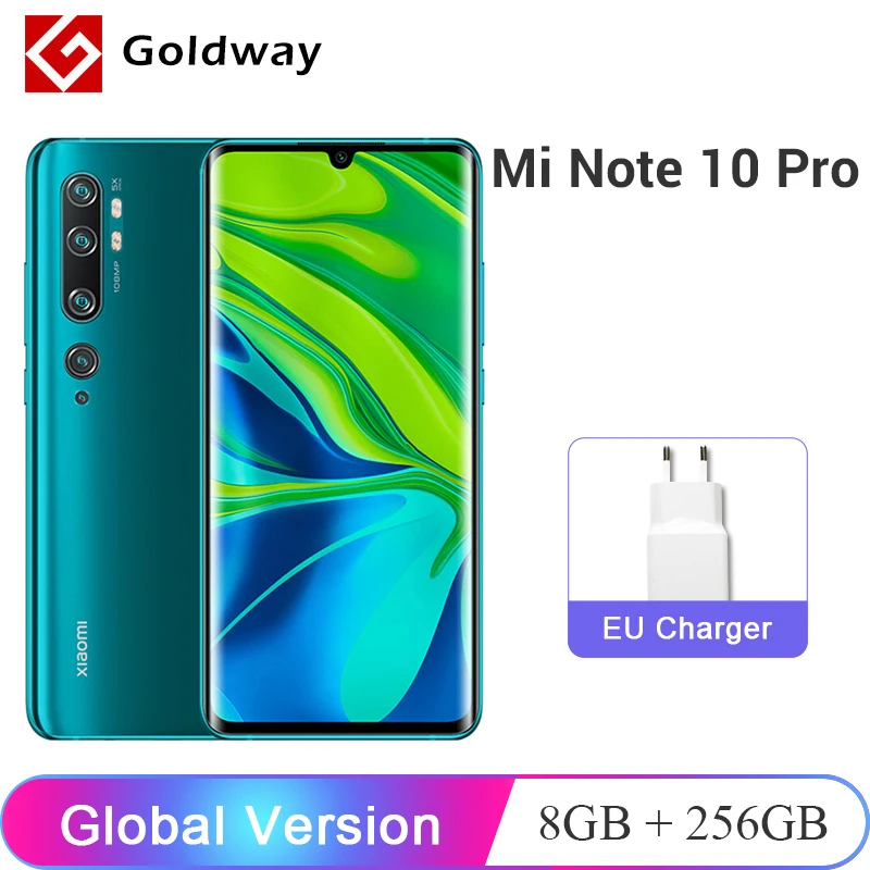 Глобальная версия смартфона Xiaomi Mi Note 10 Pro 8 Гб 256 ГБ 108MP Penta Camera Snapdragon730G