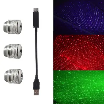 

Mini LED Car Roof Star Night Light USB Decorative Lamp Projector Adjustable Atmosphere Home Ceiling Decor Light
