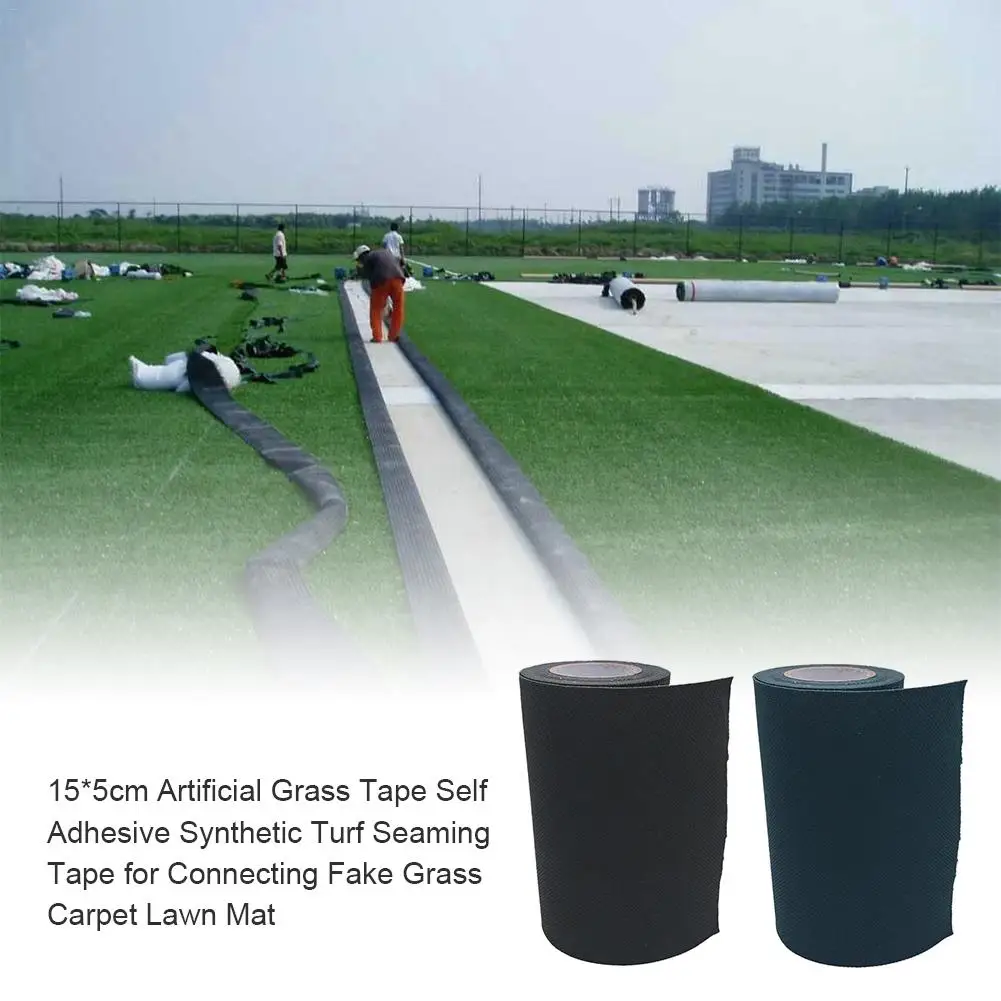 

15x5cm Artificial Grass Tape Self Adhesive Synthetic Turf Seaming Tape For Connecting Fake Grass Carpet Lawn Mat Garden Supplies