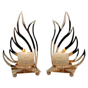 

Europe Iron Wings Candle Holders Living Room Bedroom Nordic Luxury Desktop Candelabra Arredamento Casa Home Decoration EC50ZT