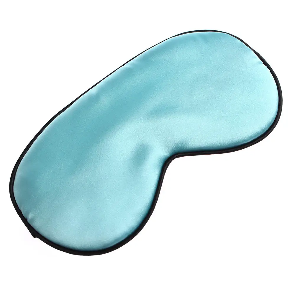 Pure Silk Sleep Eye Mask Padded Shade Cover Travel Relax Aid Eye Blindfold Shades Rest Helper Night Eyepatch 6 Colors eye mask