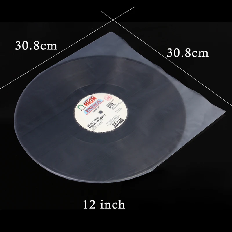 Sacs en plastique pour disque vinyle LP LD, manchons d'enregistrement  antistatiques, intérieur en plastique, couvercle transparent, conteneur  30,8x30,8 cm, 50 pièces par rouleau, 12 po - AliExpress