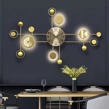 Nordic Style Living Room Decoration Clock Light Luxury Wall Lamp Modern Simple Creative Wall Clock Home Silent Wall Clock