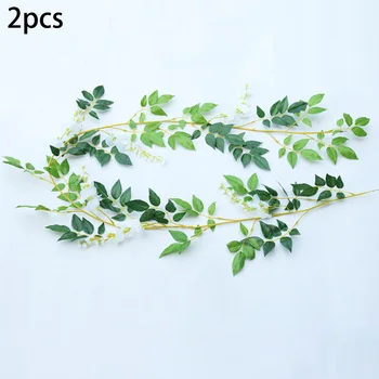 

2 Meters Artificial Flower Strip Rattan Watercress Wisteria Fake Plastic