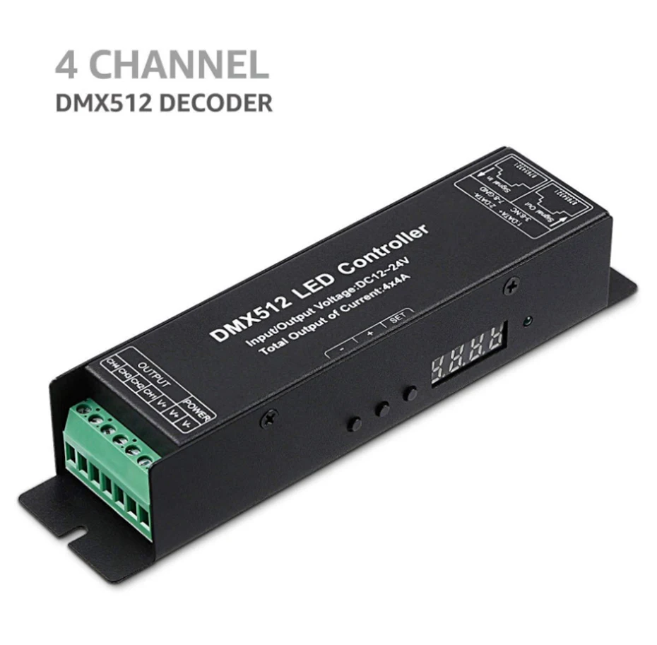 Декодер DMX512 RGBW светодиодный контроллер 4 канала для светодиодных лент|Контролеры