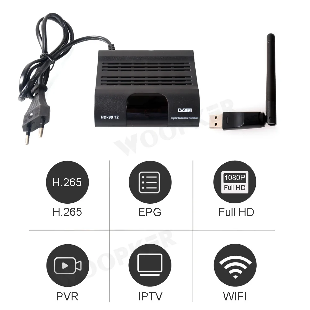 DVB T2 приемник спутниковой связи Бесплатный Wi Fi цифровая ТВ приставка IPTV DVBT2 тюнер C